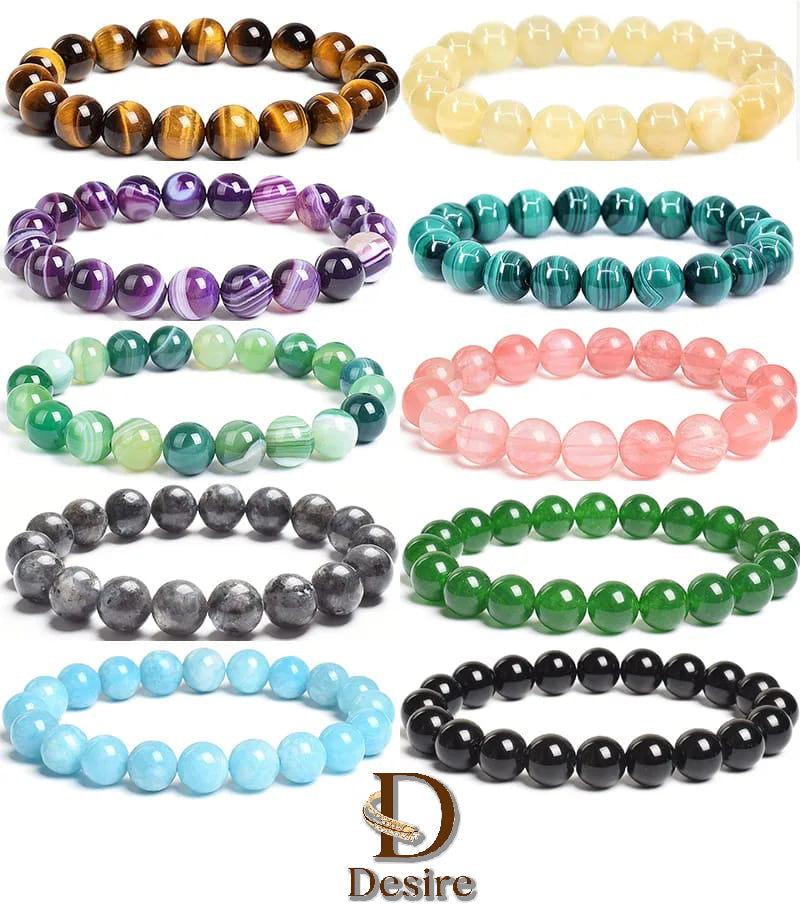 Natural Stone Beaded Bracelet Collection