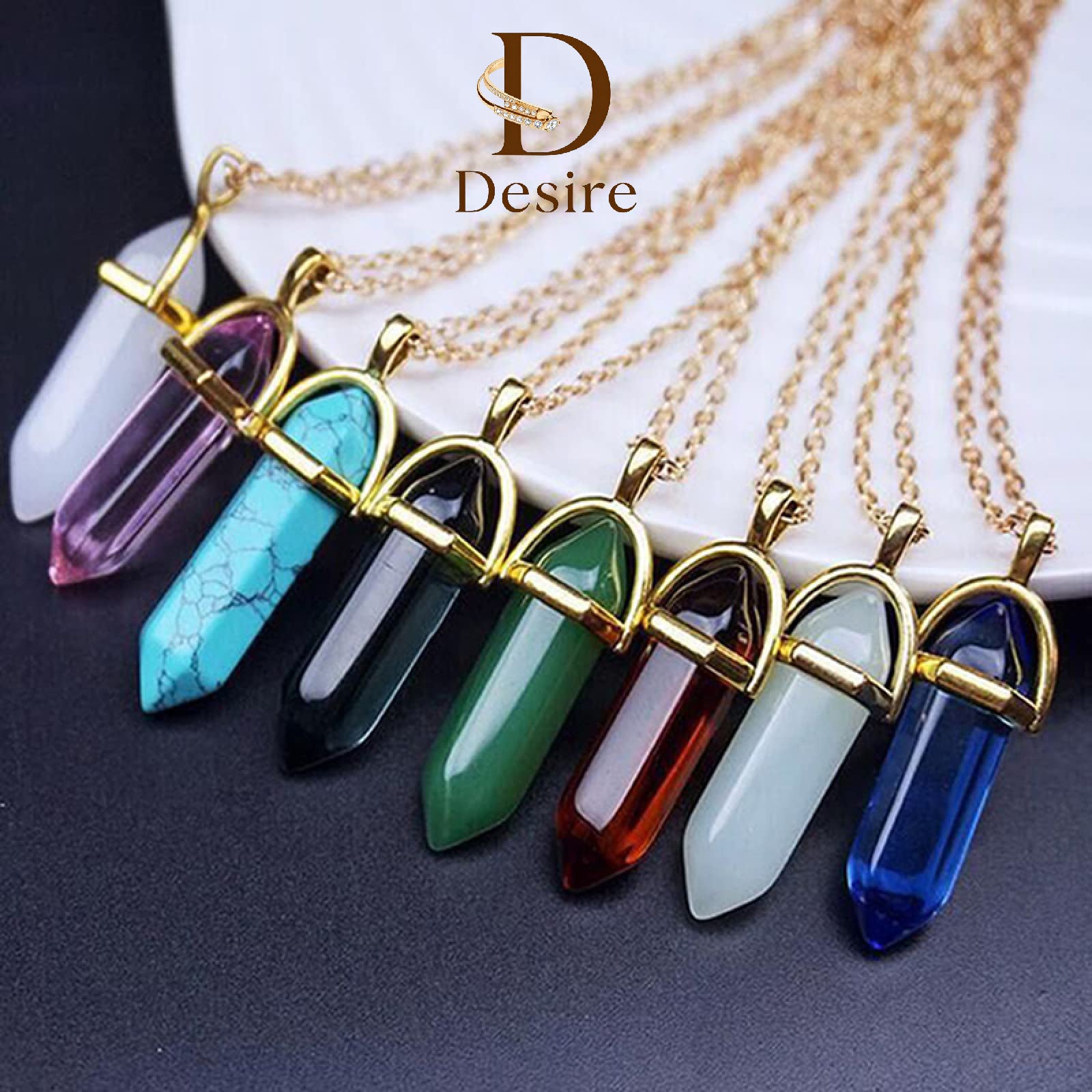7pcs Men Geometric Pendant Necklace