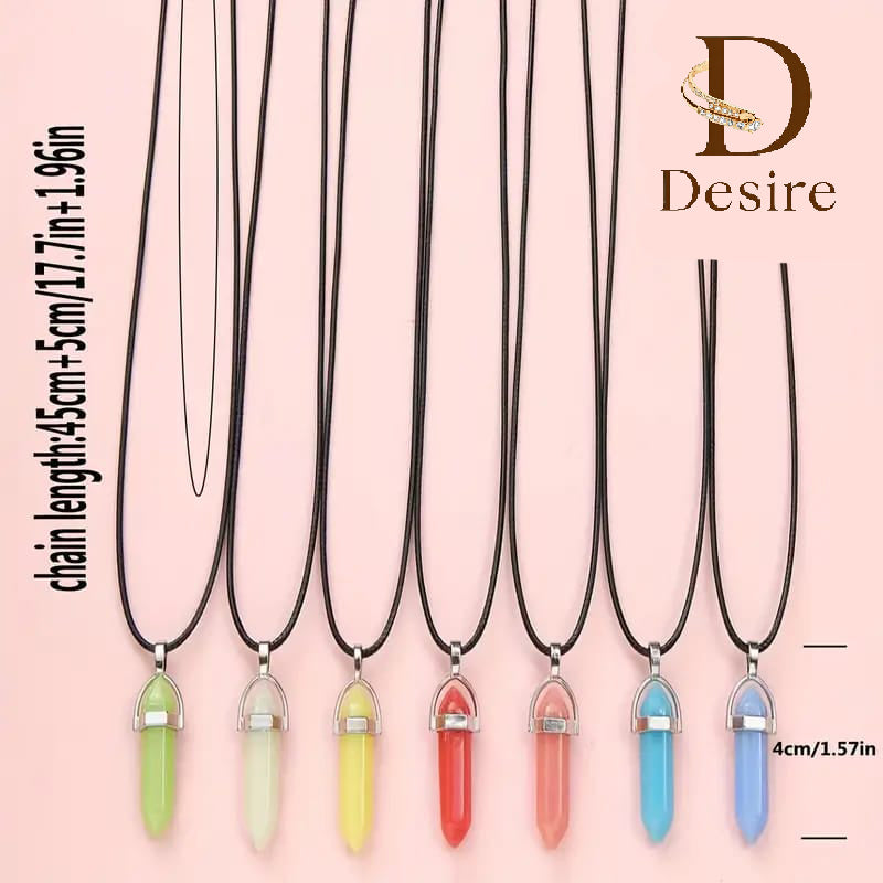 7pcs Men Geometric Pendant Necklace
