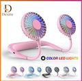 Rechargeable Portable Bladeless Neck Fan - USB Wearable Hands Free Fan, Neck Cooling Fans, Leafless Hanging Mini Neck Fan for Women Men Travel, Sports Outdoor