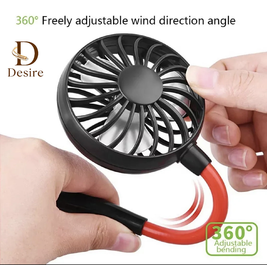 Rechargeable Portable Bladeless Neck Fan - USB Wearable Hands Free Fan, Neck Cooling Fans, Leafless Hanging Mini Neck Fan for Women Men Travel, Sports Outdoor