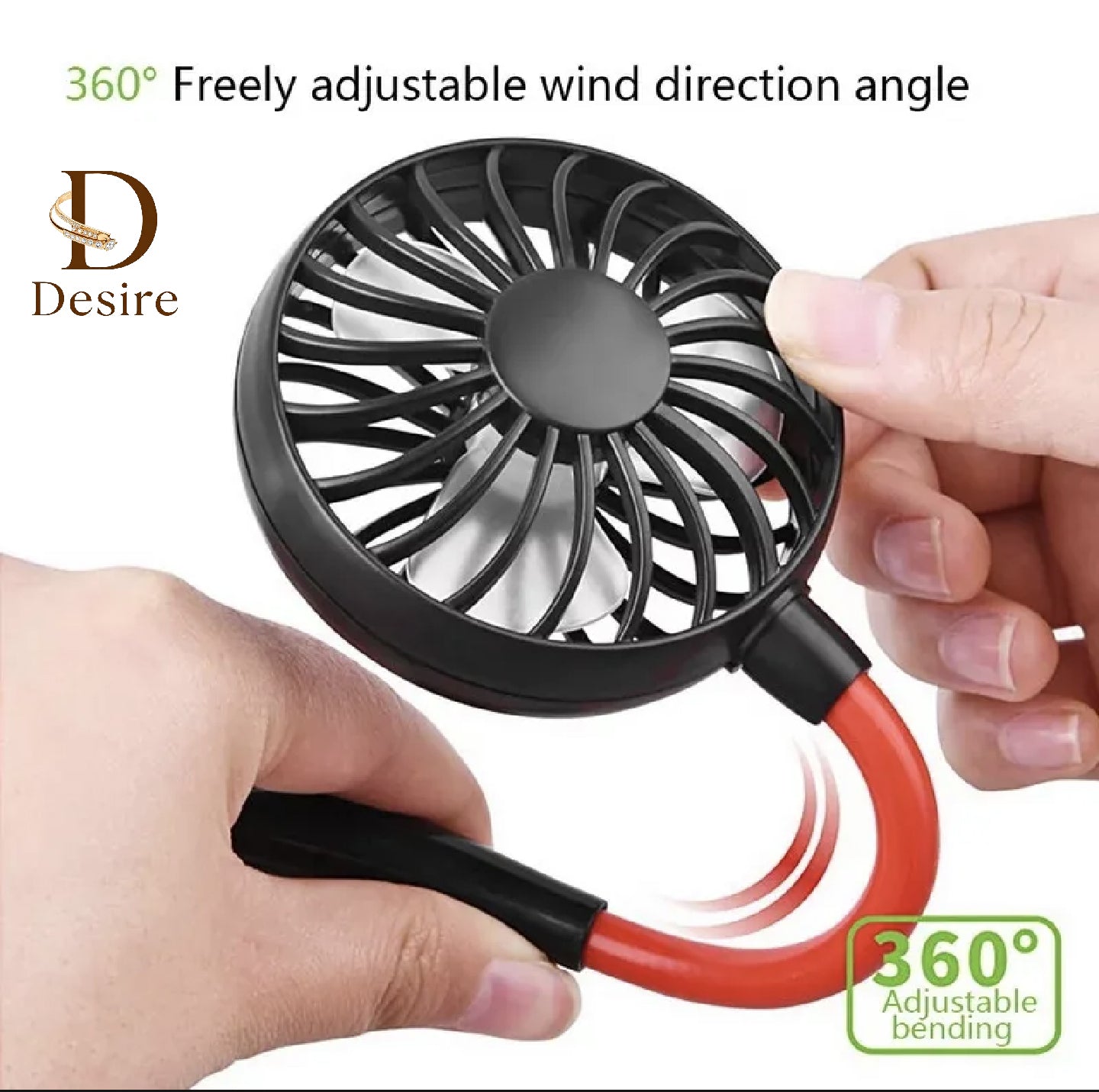 Rechargeable Portable Bladeless Neck Fan - USB Wearable Hands Free Fan, Neck Cooling Fans, Leafless Hanging Mini Neck Fan for Women Men Travel, Sports Outdoor