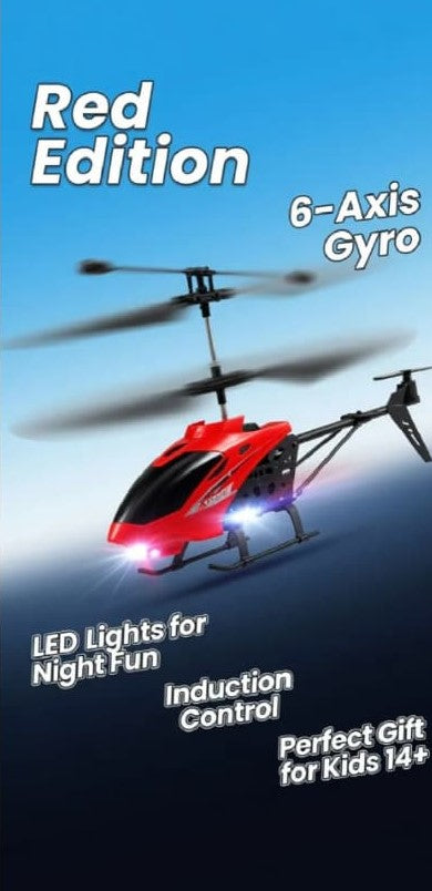 Hand Sensor Helicopter – Automatic Flying Toy with Induction Launcher