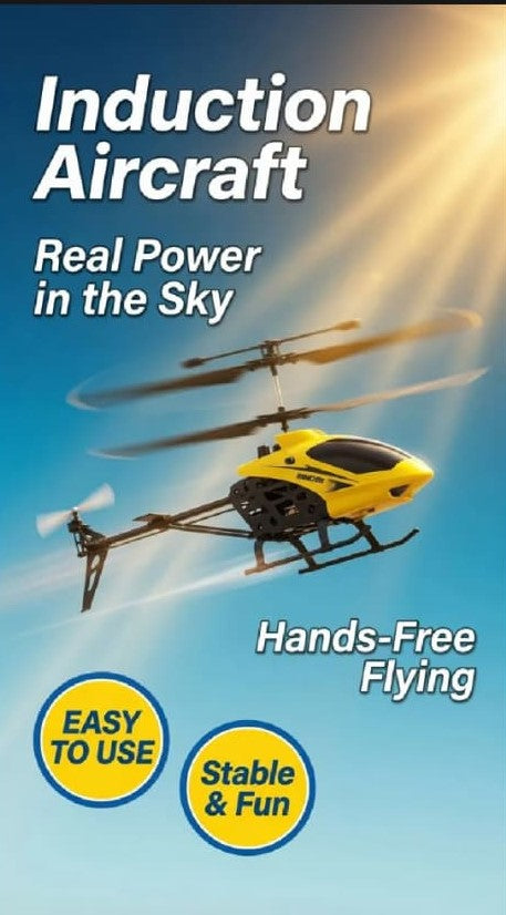 Hand Sensor Helicopter – Automatic Flying Toy with Induction Launcher